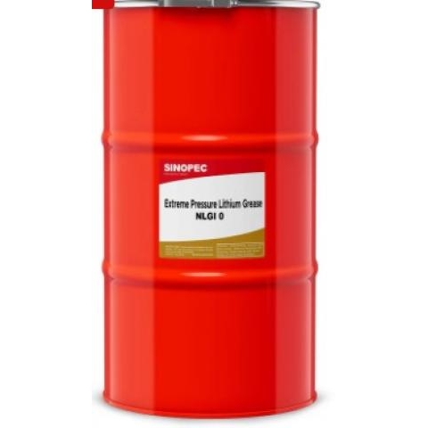 Sinopec Mỡ bán lỏng Lithium áp suất cực đại EP-0 NLGI 0 - Thùng 120LB