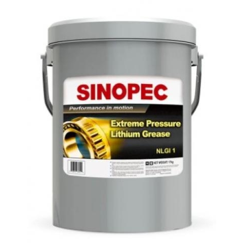 Sinopec Mỡ bôi trơn Lithium chịu áp suất cực đại EP-1 NLGI 1 - Thùng 35LB