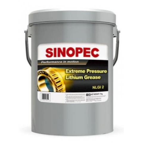 Sinopec Mỡ bôi trơn Lithium chịu áp suất cực đại EP-2 NLGI 2 – Thùng 35LB