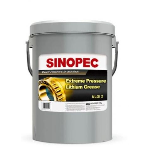 Sinopec Mỡ bôi trơn Lithium chịu áp suất cực đại EP-2 NLGI 2 - Thùng 35LB