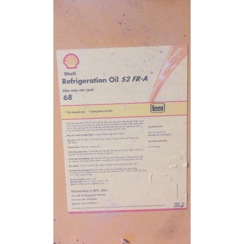 Dầu nén lạnh Shell Refrigeration S2 FR-A 68